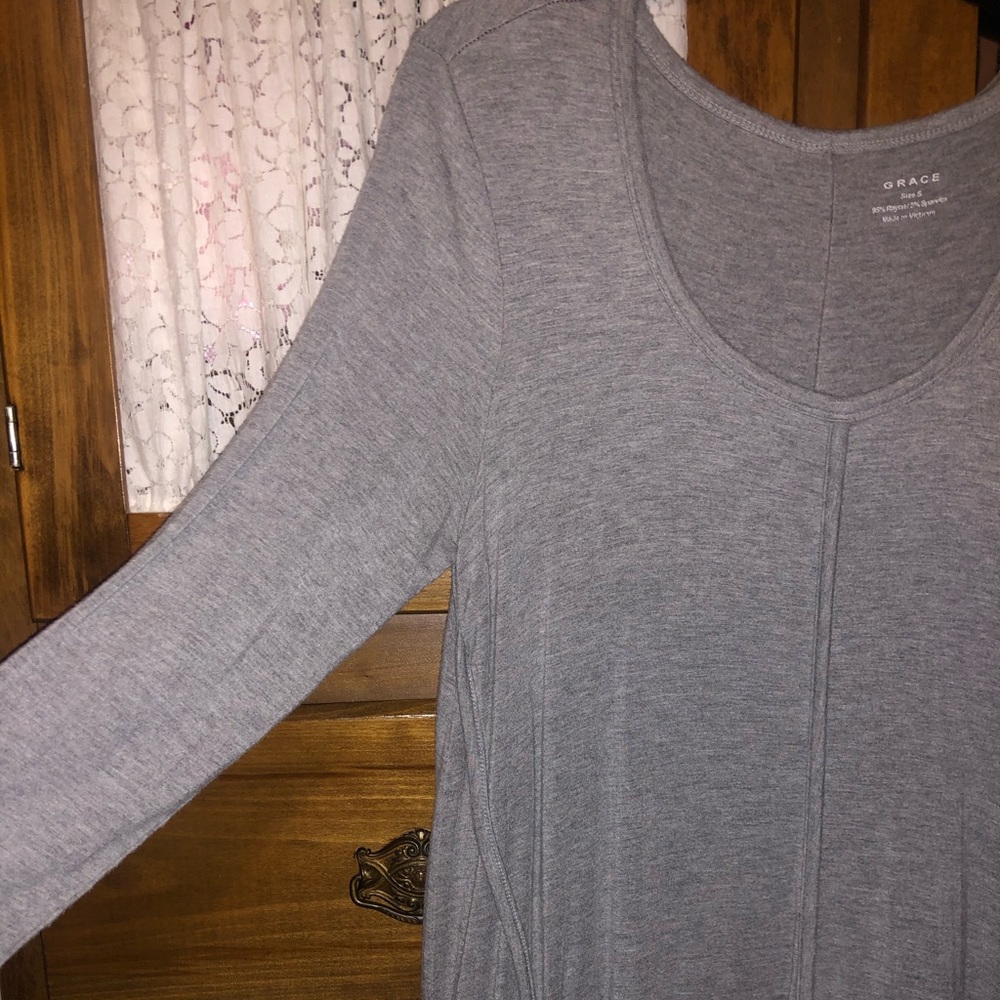 Gray boutique tunic